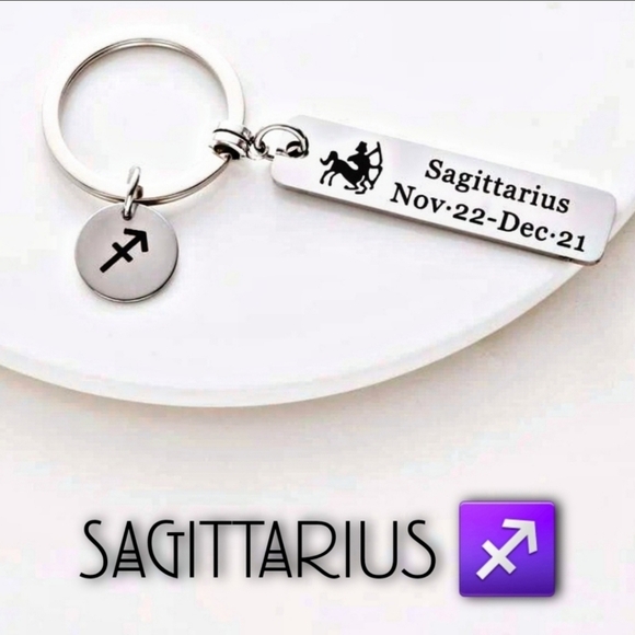 Sagittarius ✦ Zodiac Bundle ✦ Hat, Bracelet, Keychains, Foil Sticker, Hair Tie - Picture 10 of 16